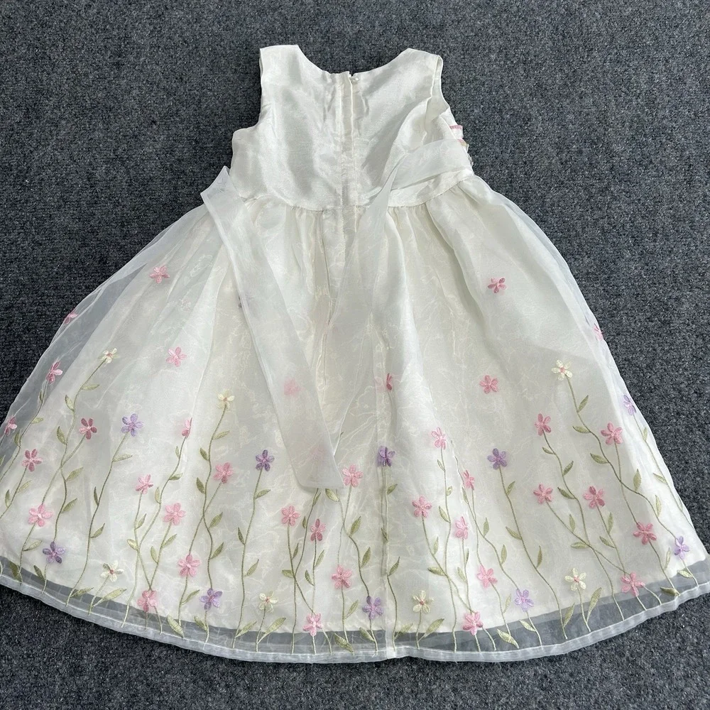 Special Edition‎ 3T Toddler Dress Easter White Pink Flowers